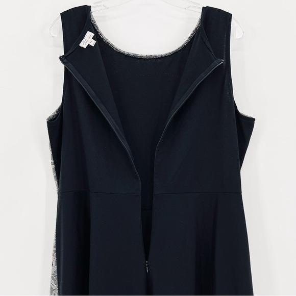 Landa Curve by Dora Landa Black Knit & Lace Fit & Flare Dress 1X - Picture 5 of 7